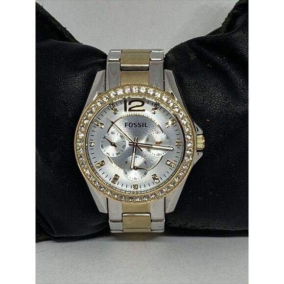 Fossil Riley ES3204 Women's Stainless Steel Analog Dial Quartz Wrist Watch UC418 - Picture 1 of 12